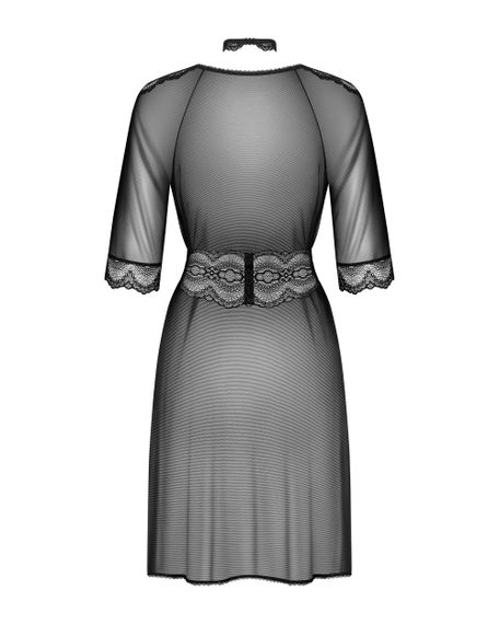 Пеньюар Obsessive Lucita peignoir Черный S/M | Зображення 7