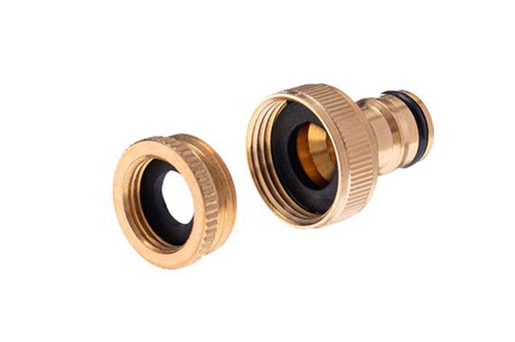 Набор латунный для полива Intertool-Storm - 1 насадка 1/2" × 1 адаптер 1/2 и 3/4" × 2 коннектора 1/2 (GE-1426) | Зображення 4