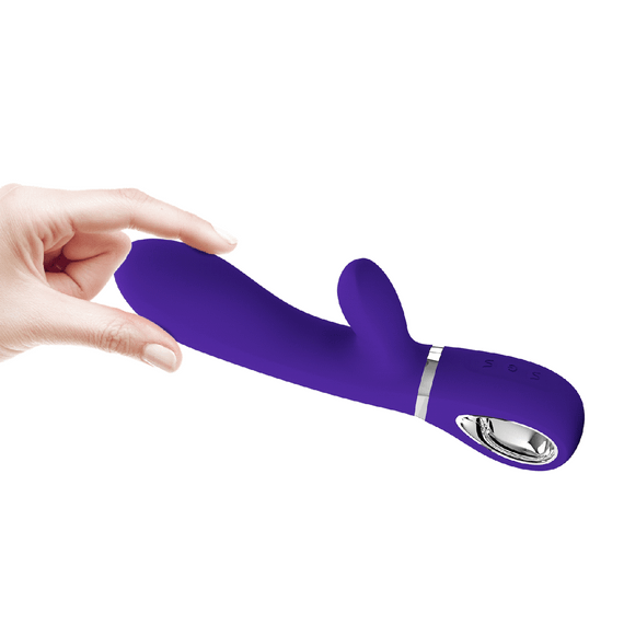 Вібратор з м'якою головкою і кліторальной стимуляцією Pretty Love - Thomas USB Purple, BI-014621-3 Sex Aura | Зображення 2
