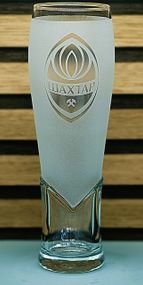 Пивний келих крафтовий 440 мл ФК Шахтар Донецьк з гравіюванням подарунок для фаната футбольна кружка матовий