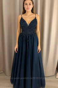 Випускна сукня, темно синя