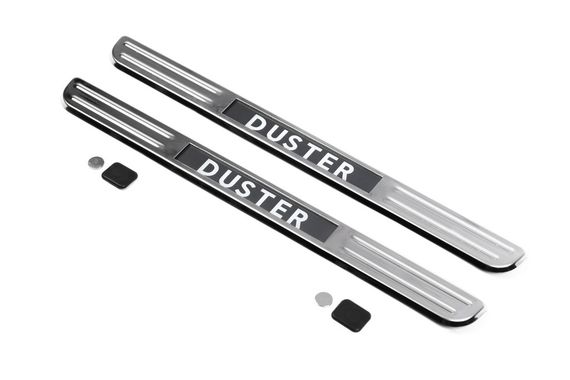 Бездротові пороги з підсвічуванням (2 шт., нерж) для Renault Duster 2008-2017 рр | Зображення 2