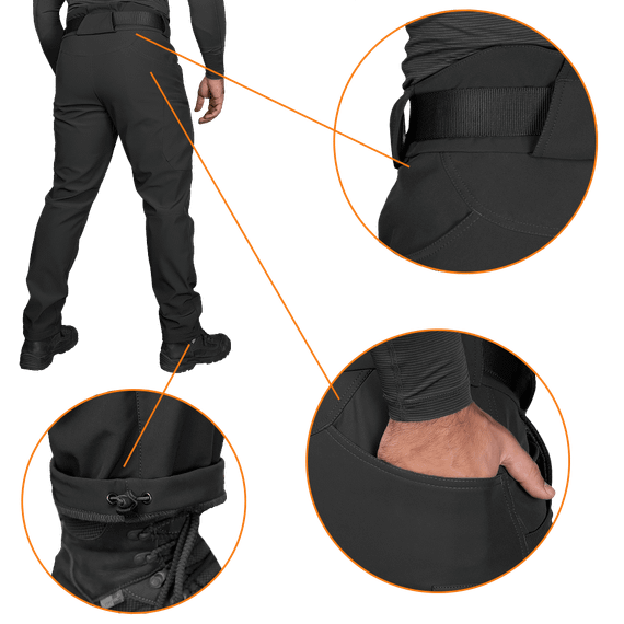 Штани SoftShell 2.0 Black (6584), XXXL | Зображення 4