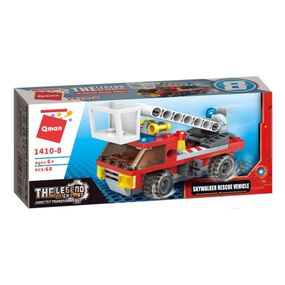 Конструктор Qman 1410-1-8 Пожежна техніка, 79 дет  (Skywalker Rescue Vehicle)