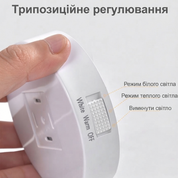 LED-лампа з датчиком руху, на акумуляторі, 3 шт. | Зображення 1