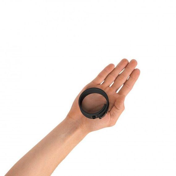 Регульоване ерекційне кільце на кнопках Love To Love HERO RING - BLACK ONYX Sex Aura | Зображення 2