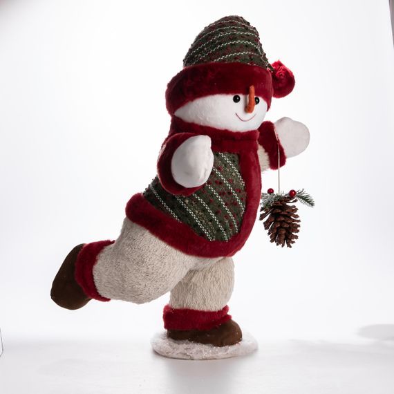 Новорічна фігурка Сніговик з шишкою 40×33×74 (см) CR-4-13 | Зображення 5