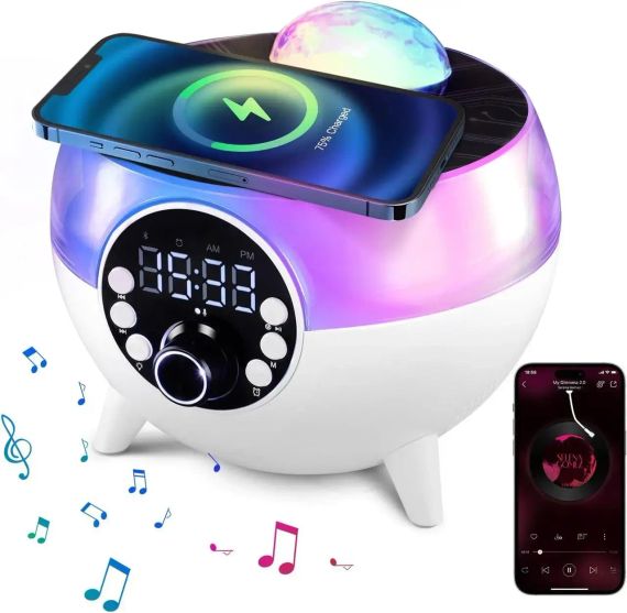 Портативная Bluetooth колонка с RGB-подсветкой, беспроводная колонка с диско-шаром на ножках BLTH-0322