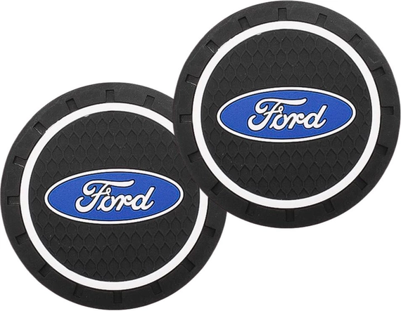 Силиконовый коврик в подстаканник с логотипом Ford комплект 2 штуки