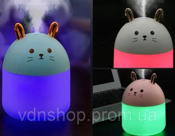 Міні-зволожувач повітря Air Purifier нічник 2 в 1 котик | Зображення 3