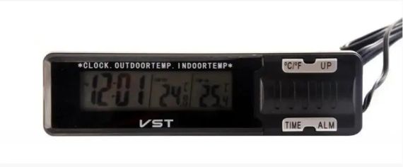 Автомобільний годинник із термометром VST-7065