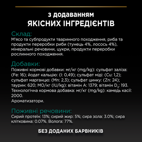 Вологий корм Purina PRO PLAN Sterilised Maintanance для дорослих стерилізованих котів, з тунцем і лососем 86г | Зображення 7