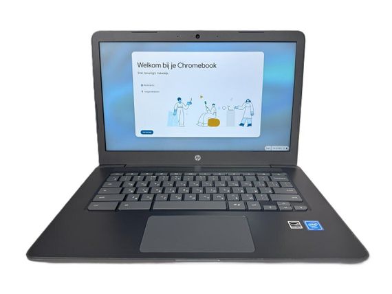 Ультрабук Б-класс HP Chromebook 14 G5 / 14" (1920x1080) IPS / Intel Celeron N3450 (4 ядра по 1.1 - 2.2 GHz) / 8 GB DDR4 / 64 GB eMMC / Intel HD Graphics 500 / WebCam / ChromeOS б/у | Зображення 1