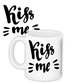 Кружка с принтом Kiss me 330 мл (KR_18L038)