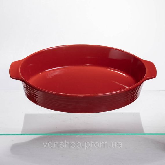 Форма для запікання овальна 36×22.5×7 (см) форма для духовки 2 літри Червоний S1289