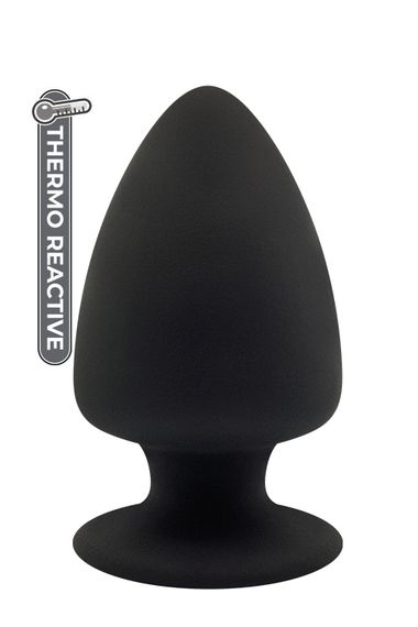 Термоактивна анальна пробка PREMIUM SILICONE PLUG L BLACK, Черный