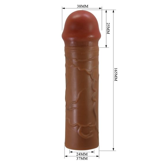 Подовжуюча насадка презерватив Pretty Love - Nile 1" Brown, BI-026252-1 Sex Aura | Зображення 8