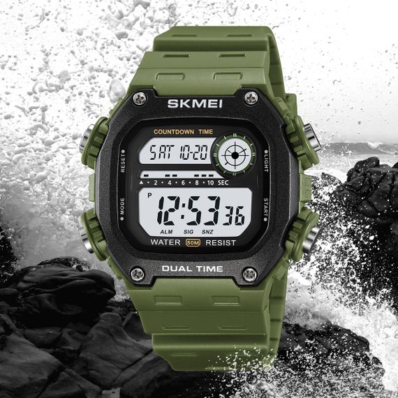 Спортивний чоловічий годинник Skmei 2126AG Army Green | Зображення 5