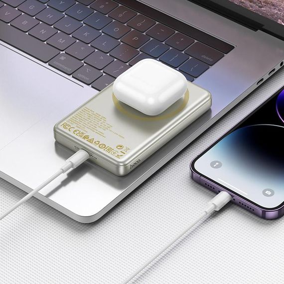 Портативний ЗП Power Bank Hoco Q26A Joy PD20W з БЗП 10000 mAh Titanium gold | Зображення 2