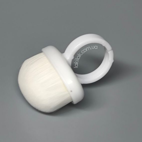 М'яка щітка-кільце для видалення пилу з нігтів (біла)