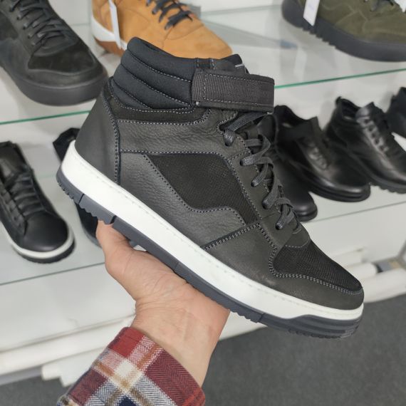 Кеди зимові з нубуку. Черевики на білій підошві 41 42 45 розмір | Зображення 8