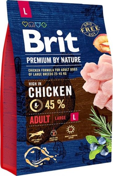 Корм Brit Premium Dog Adult L сухой с курицей для собак больших пород 3 кг