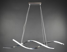 Люстра світлодіодна підвісна LED світильник для квартири на стелю лед 27355 Хром 25-100х14х103 см.