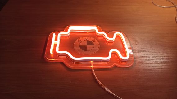 Неоновый светильник Check Engine big 500х325 acr-n000099 | Зображення 5