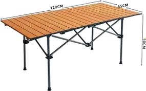 Стіл прямокутний складаний XPRO STD-08 коричневий, металевий, з чохлом, Д950*Ш550*500мм (45470-17088_714)