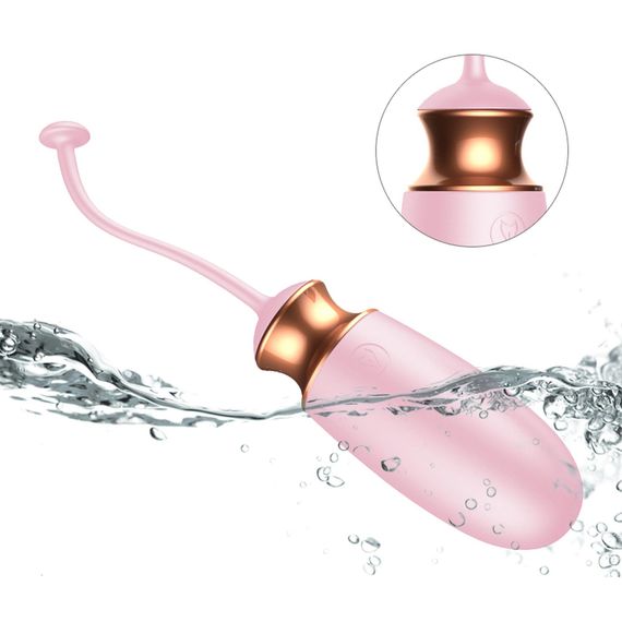 Віброяйце - Vibrating Silicone Love Egg Pink, USB, 10 Function, Heating, Voice Control | Зображення 4