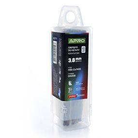 Свердло для металу кобальтове HSS-Co/M35 Ø 3.8 мм (тубус, красно 10 шт.) PRO APRO 8307111