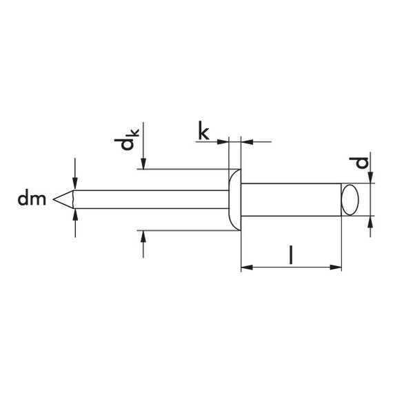 Заклепка витяжна Wurth CU/ST A2K 3X10мм | Зображення 1