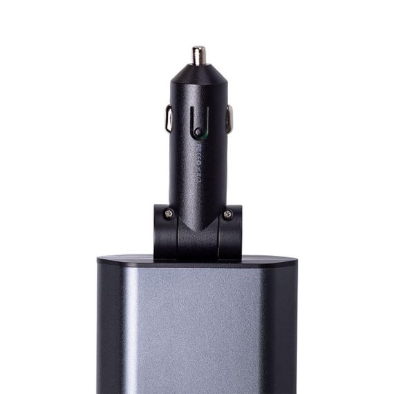 Автомобильное зарядное устройство с выдвижными кабелями и портами USB-A/USB-C HP-C1 | Зображення 4