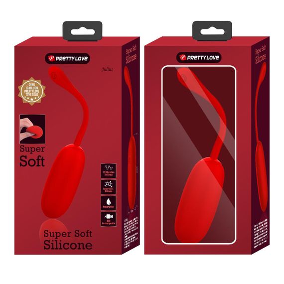 Виброяйцо PRETTY LOVE JULIUS EGG Red 12 function vibrations sexstyle | Зображення 6