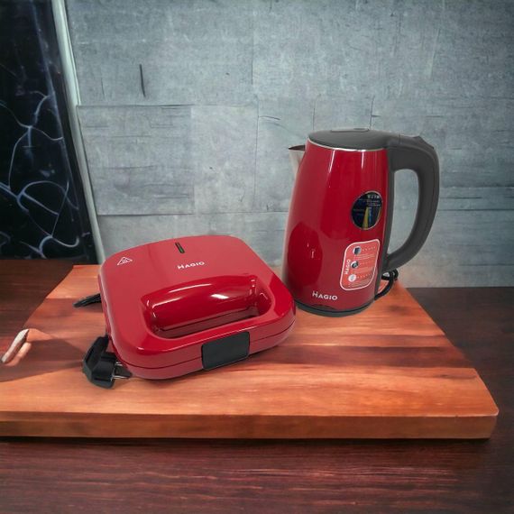 Набір дизайнерської лінійки Magio: сендвічниця MAGIO MG-376 + Електрочайник NJ-622 Magio MG-977