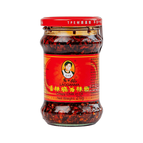 Пікантний соус Хрусткий чилі в соєвій олії  Crispy Chilli Sauce in Oil 210г Lao Gan Ma 6921804700269