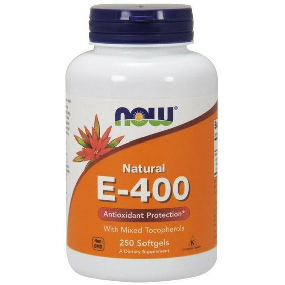 Вітамін E NOW Foods Vitamin E-400 MT 250 Softgels