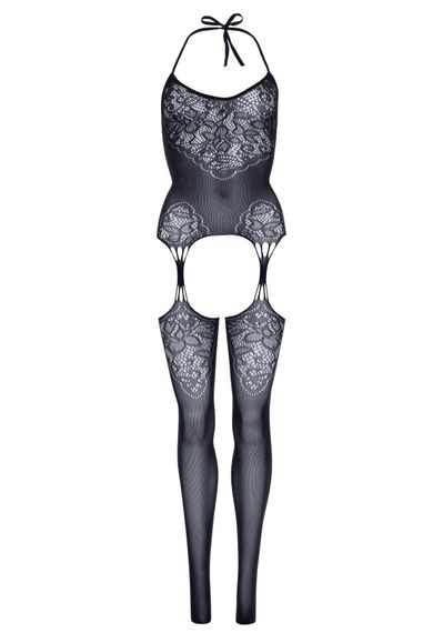 Еротичний бодістокінг Leg Avenue Jacquard net Black, імітація панчіх, відкритий доступ, one size | Зображення 5