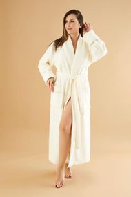 Жіночий халат Nusa 6895, кремовий S