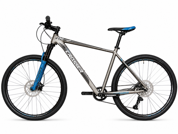 Велосипед гірський 29" Crosser Solo рама 21", 1x12 L-TWOO AX, гідравліка Shimano MT200, повітряна вилка Синій | Зображення 1