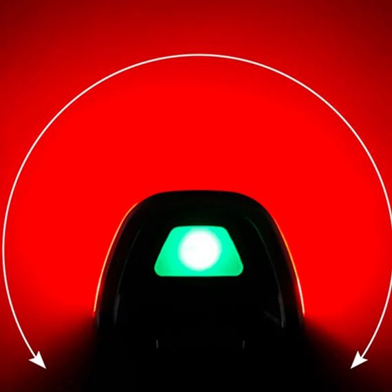 Велосипедний ліхтар задній зігнутий WQB-514, Велосипедний ліхтар з функцією мигалки | Зображення 1