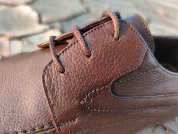 Коричневые туфли на низком каблуке 41 размер. | Зображення 6