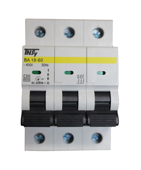 Автоматичний вимикач ВА18-60 3Р 50А 6кА х-ка C Ny95504752 | Зображення 1