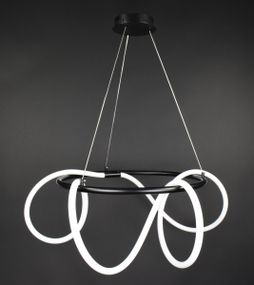 Люстра світлодіодна підвісна LED світильник для квартири на стелю лед 27739 Чорний 50-150х80х80 см.