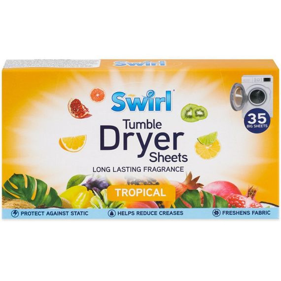 Ароматизированные салфетки для сушильной машины Swirl Tropical 35 шт