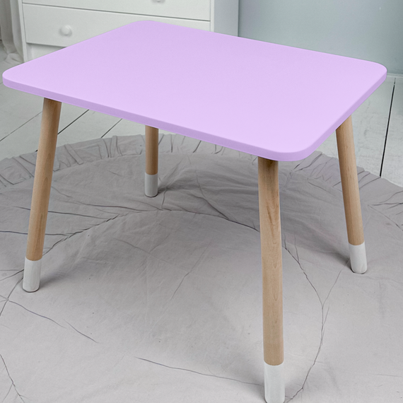 Дитячий прямокутний столик 46х60х45, стіл для дитячої кімнати від 1 року, фіолетовий | Зображення 1