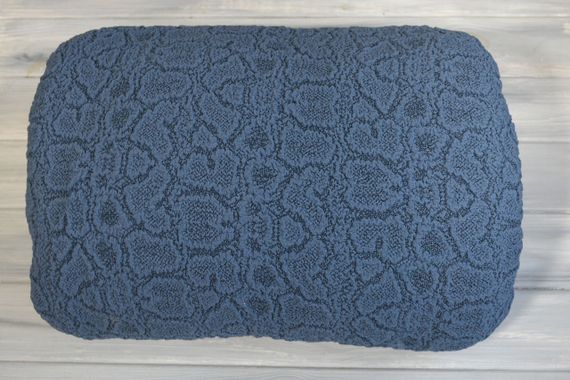 Жакардовий чохол на диван + 2 крісла Stone з спідницею індіго | Зображення 1