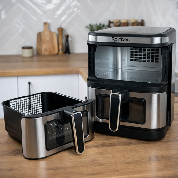 Аерогриль Rainberg RB 2331 4800W з двома чашами 7,5 + 7,5 л сенсорне керування | Зображення 3