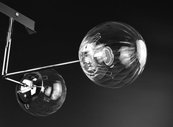 Люстра стельова на 4 лампочки 26165 Хром 21х48х70 см. | Зображення 2