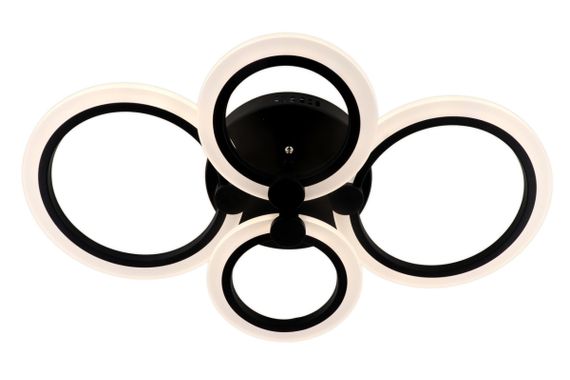 Люстра світлодіодна стельова LED світильник для квартири на стелю лед з пультом 25606 Чорний 10х39х61 см. | Зображення 2